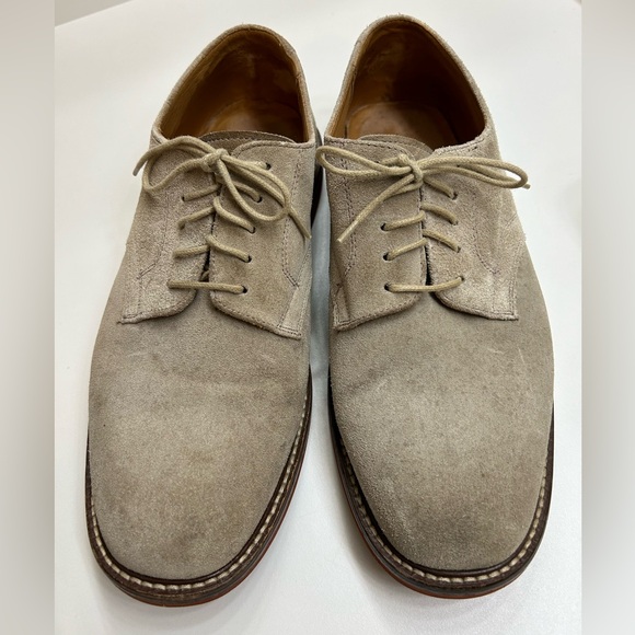 Nordstrom Dusty Tan Suede Derby Shoes with Minimalist Design, size 9M main image 7